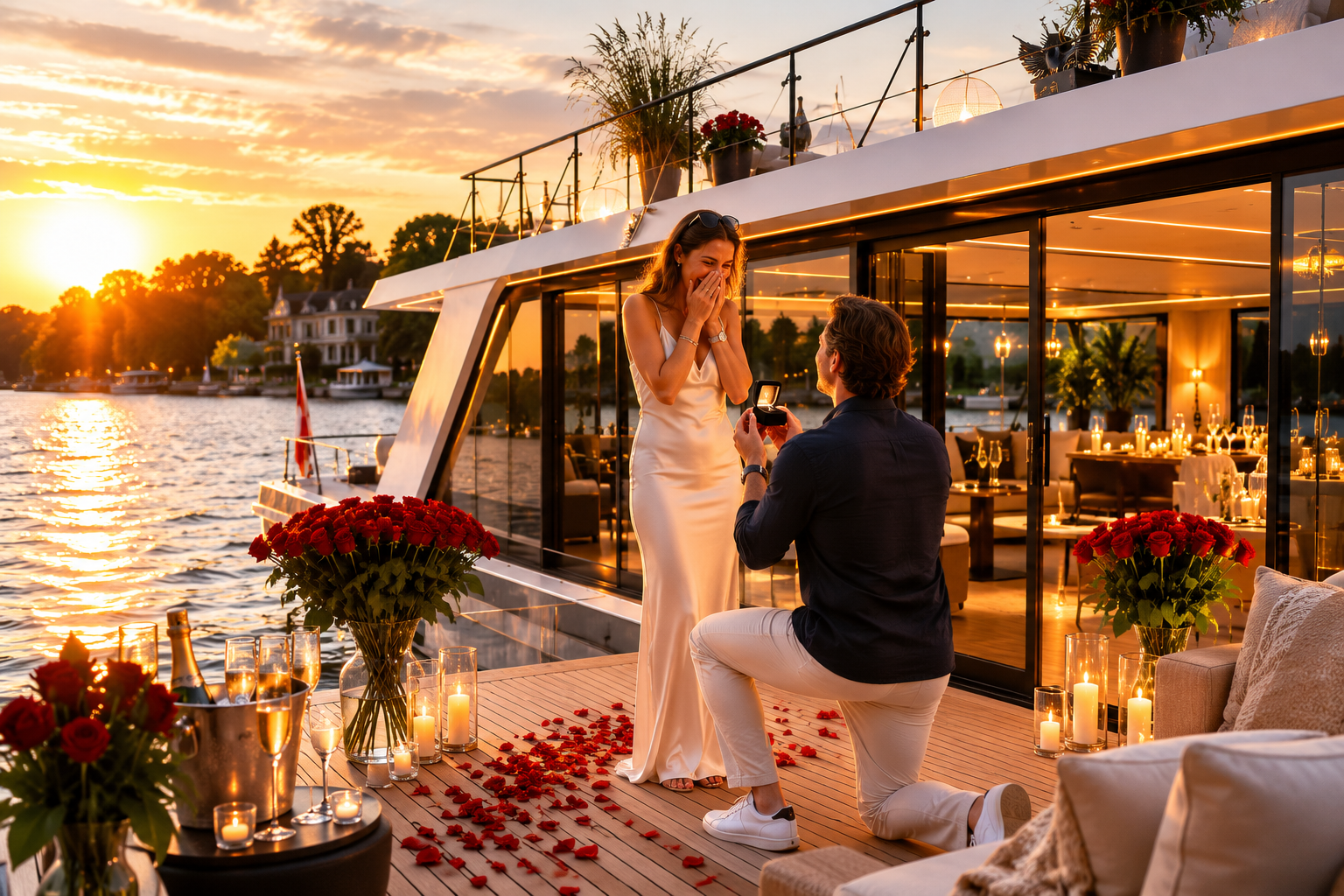 Der schönste Heiratsantrag Berlins? Vielleicht auf dem Wasser.